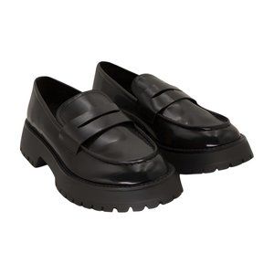 Madden Girl Black Chunky Penny Loafers